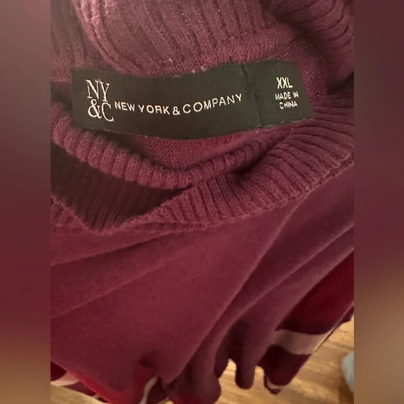 Striped Turtleneck Poncho - Picture 3 of 3